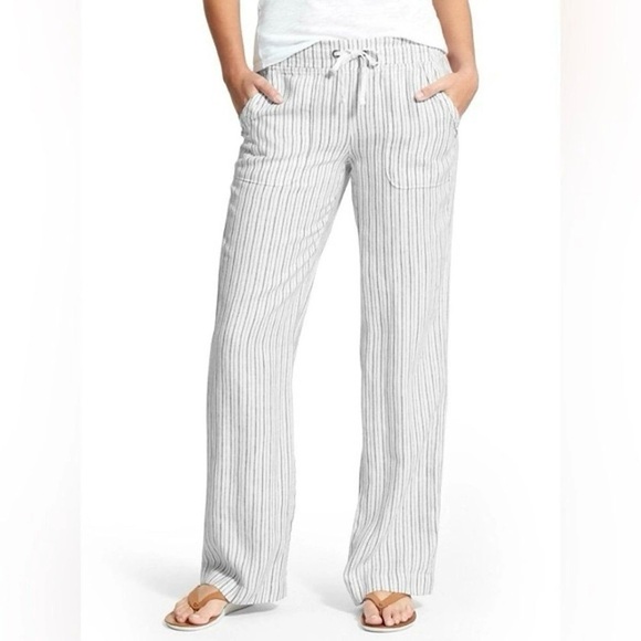 Athleta Pants - Athleta Pinstripe Linen Pants